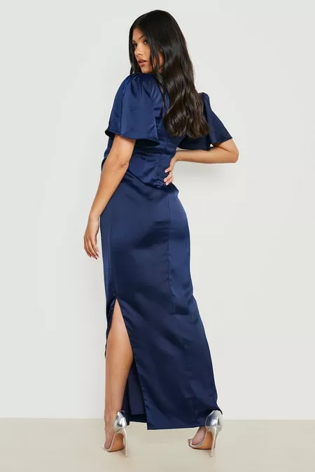 maternity maxi dress flute sleeve