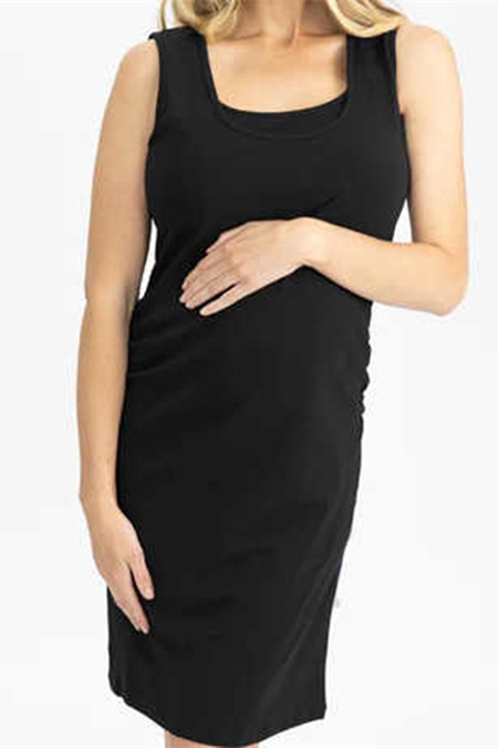 Cotton Black breastfeeding dress