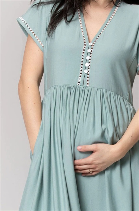 V Neck Baby Feeding Dresses