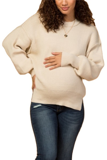 Plus-Size Knit Maternity Sweater